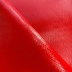 Ткань ПВХ 600 гр/м2 плотная, Красный (Ширина 150см), на отрез  в Саранске