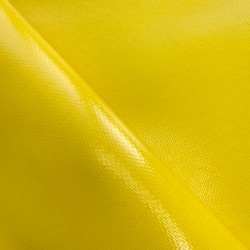 Тентовый материал ПВХ 600 гр/м2 плотная, Жёлтый (Ширина 150см), на отрез  в Саранске, 600 г/м2, 1029 руб