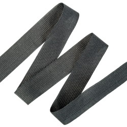 Окантовочная лента-бейка, цвет Чёрный 22мм (на отрез)  в Саранске