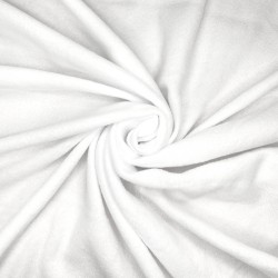 Ткань Флис Односторонний 130 гр/м2, цвет Белый (на отрез)  в Саранске