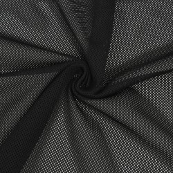 Трикотажная Сетка 75 г/м2, цвет Черный (на отрез)  в Саранске