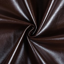 Ткань Дерматин (Кожзам) для мебели, цвет Темно-Коричневый (на отрез)  в Саранске