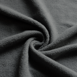 Ткань Флис Односторонний 130 гр/м2, цвет Серый (на отрез)  в Саранске