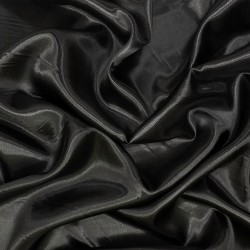Ткань Атлас-сатин, цвет Черный (на отрез)  в Саранске