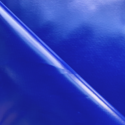 Ткань ПВХ 450 гр/м2, Синий (Ширина 160см), на отрез  в Саранске