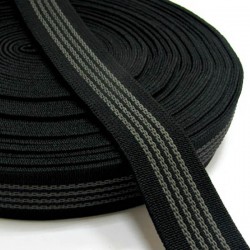 Ткацкая резинка антискользящая 15мм,цвет Чёрный (на отрез)  в Саранске